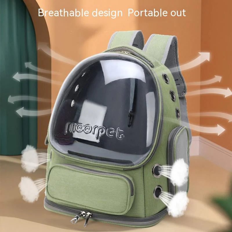 Transparent Pet Carrier Bag – Stylish, Breathable Travel Backpack for Cats and Small Pets
