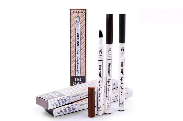 Waterproof Eyebrow Pencil – 4-Pronged Precision Tip for Natural, Long-Lasting Brows