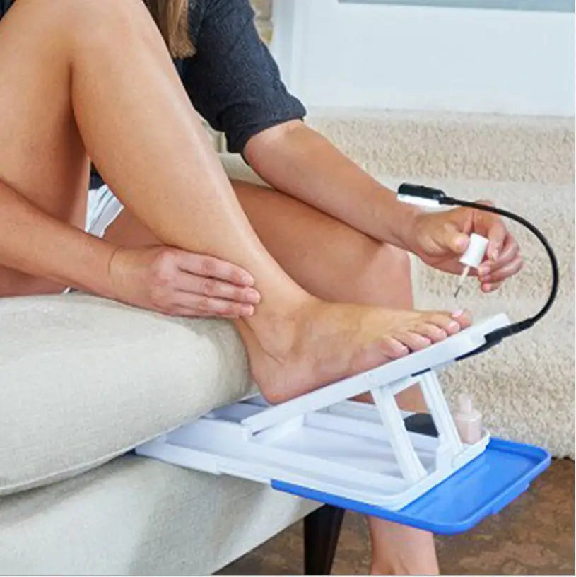 Lamped Manicure & Pedicure Support Plate – Professional Nail Care Station with LED Light