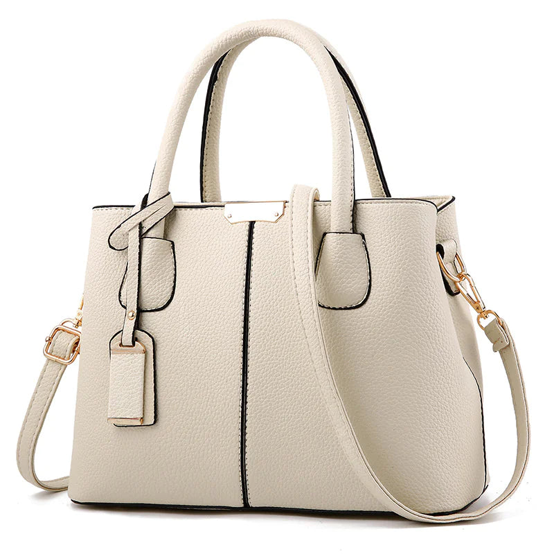 Ladies' PU Leather Handbag with Litchi Pattern – Chic Functionality for Everyday Elegance
