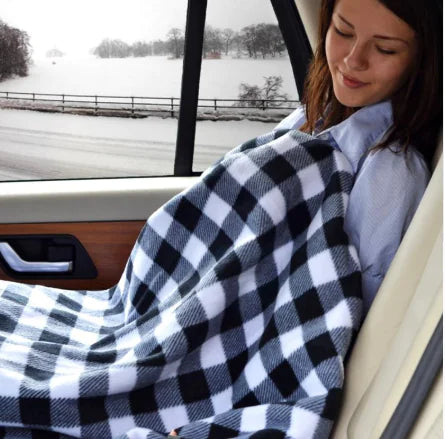 Car Heating Blanket – Portable Travel Heated Throw with Temperature Control (Polyester, 0.53 kg)