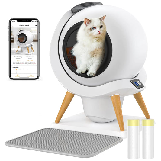 Self-Cleaning Automatic Cat Litter Box with App Control