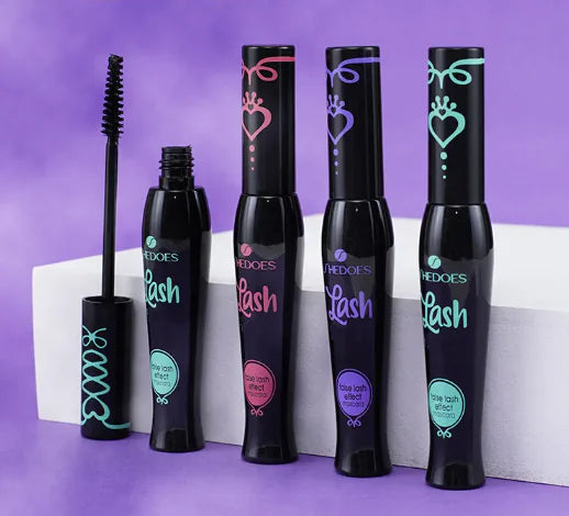 Waterproof Long-Lasting Curling Mascara – Thickening & Sweat-Proof Lash Volume (Green, Pink, Purple Tubes, 10ML)