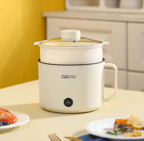 Compact Multi-Functional Electric Cooker – Sleek Design with Non-Stick Pot, Steamer & Keep Warm Function