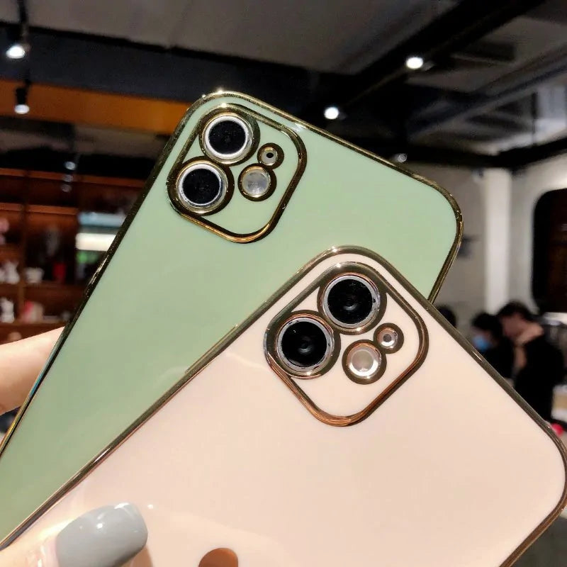 Electroplated Love Heart Phone Case for iPhone
