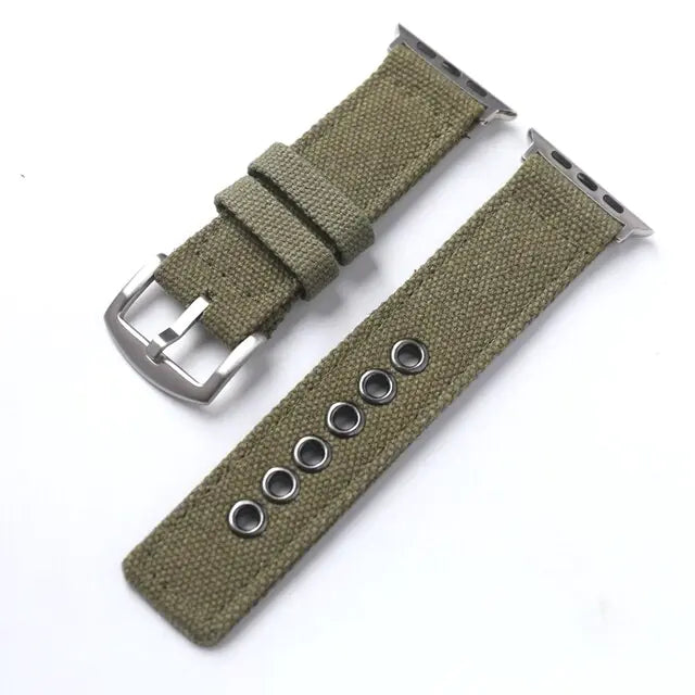 Double-Layer Canvas Ultra Watch Strap for Apple Watch 8/7 – Rugged Durability Meets Style