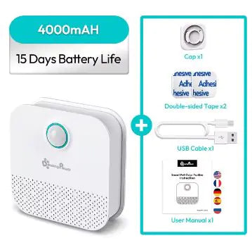 Smart Cat Odor Purifier with 4000mAh Battery – Long-Lasting Deodorizer