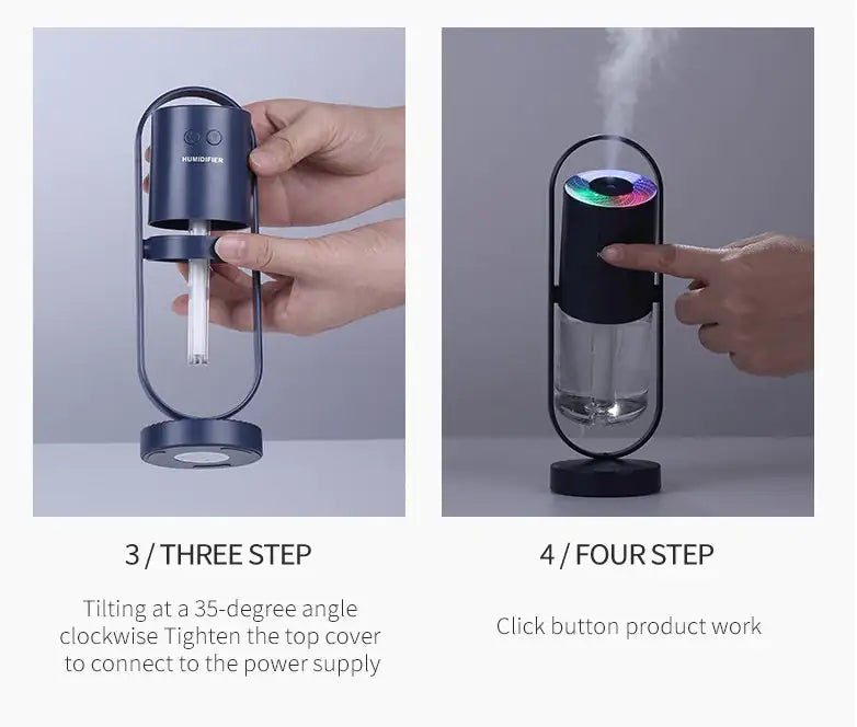 Magic Shadow USB Air Humidifier – Projection Night Light & Ultrasonic Mist Maker (200ML, Quiet <30dB, USB Powered)