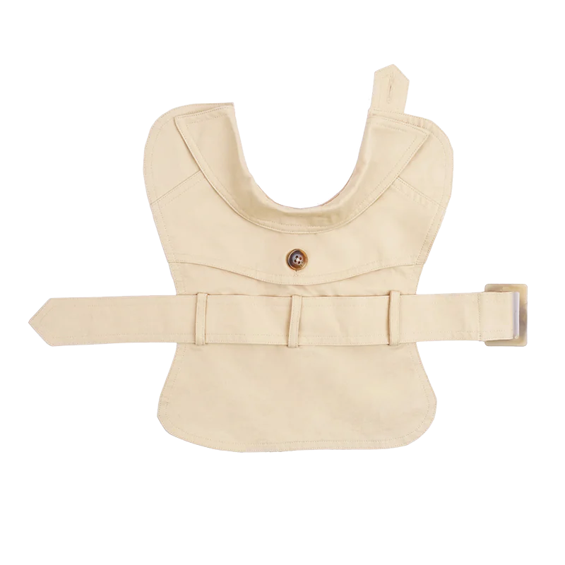 Summer Pet Clothes – British Trench Coat for Dogs (Olive Brown, XS–XL)