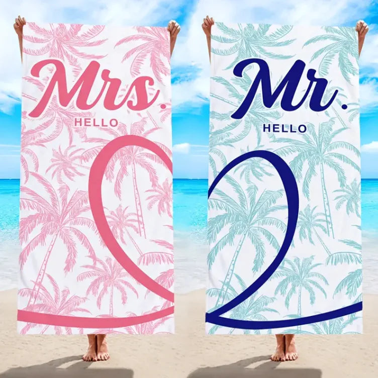 Coco Lovers Microfiber Printed Beach Towel – Tropical Style Meets Summer Comfort