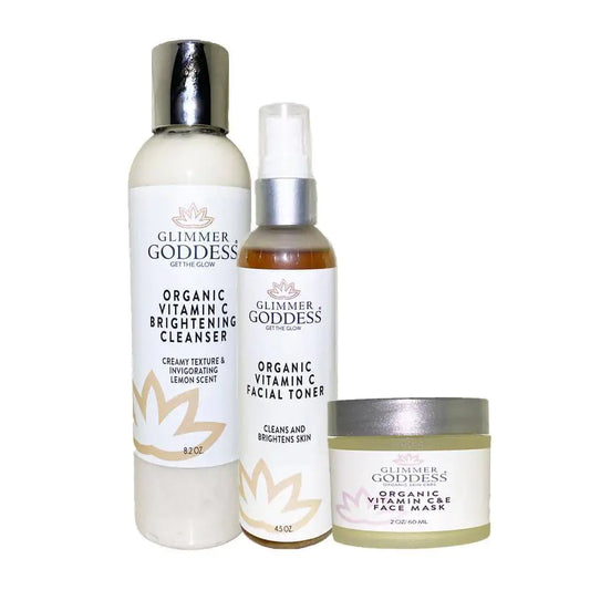 Organic Vitamin C Brighter Skincare 3-Step Cleansing Kit