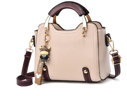 Cute Decorative Handbag – Versatile Shoulder, Crossbody & Handheld Purse with Elegant Gold Hardware