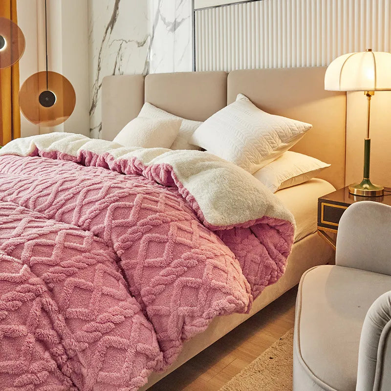 Soft Polyester Blanket – Modern Solid Color Throw (Multiple Sizes & Colors)