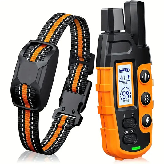 Waterproof Remote Dog Training Collar – 1000m Range, Sound, Vibration & Shock Modes (IP67 Rated)