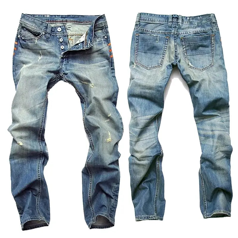 Classic Straight-Leg Cotton Jeans: Timeless Style for Everyday Wear