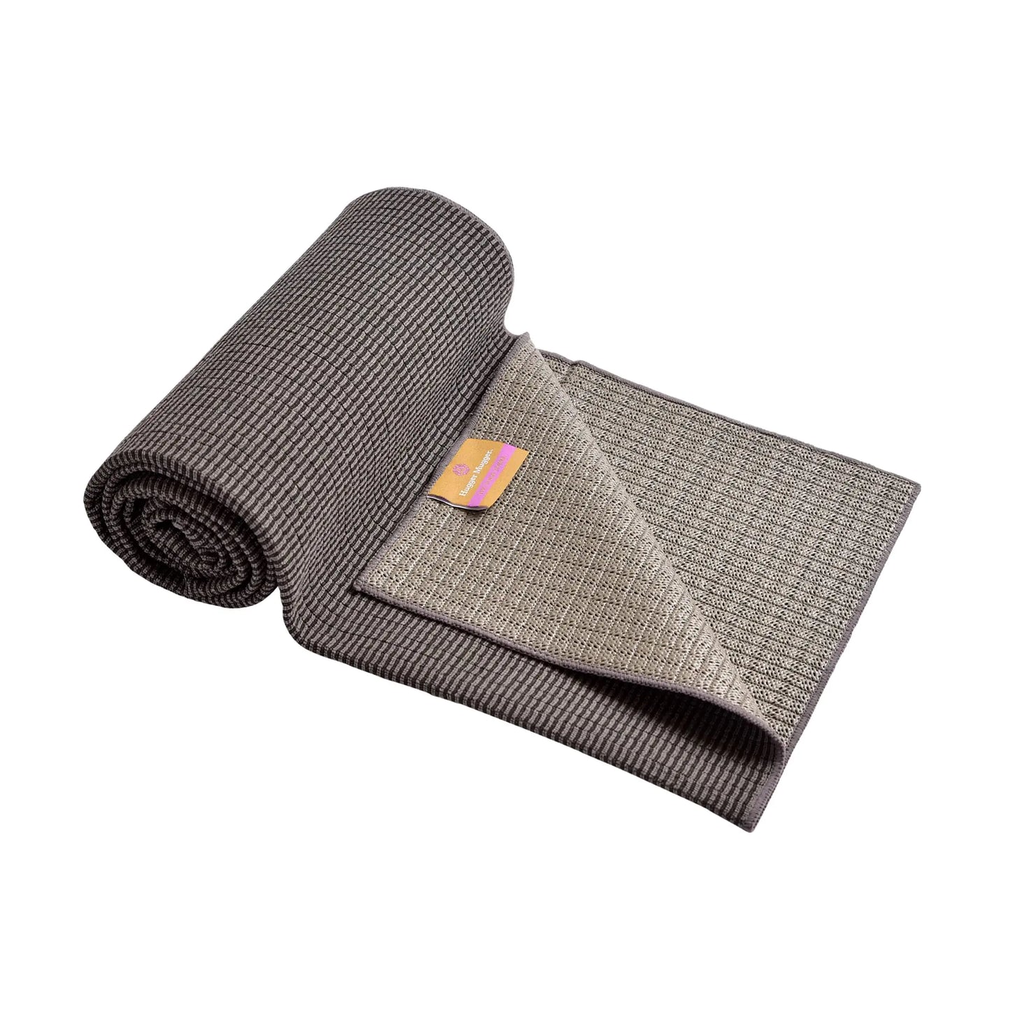 Yoga Towel – Graphite – Soft, Absorbent, Fast-Drying Hot Yoga Towel with Non-Slip Backing for Mat or Solo Use
