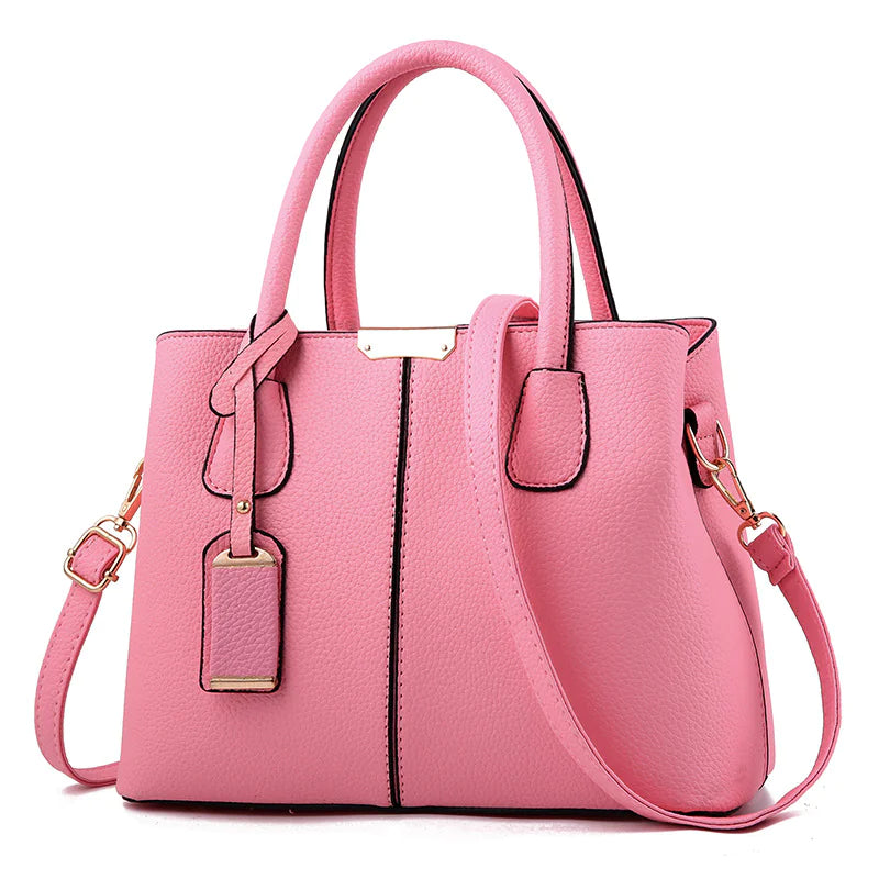 Ladies' PU Leather Handbag with Litchi Pattern – Chic Functionality for Everyday Elegance