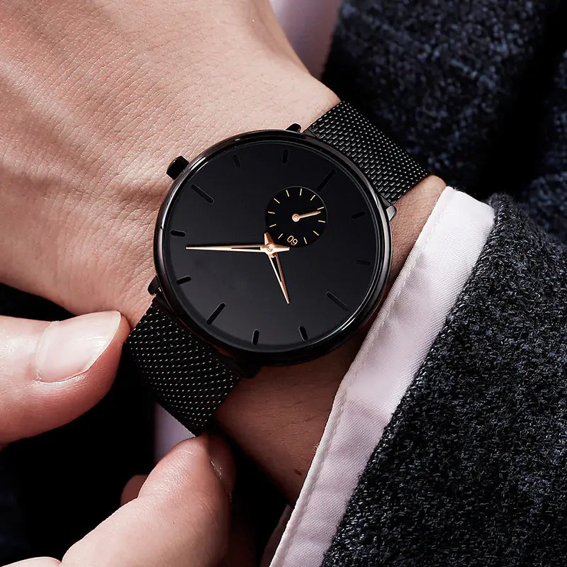 Leather Band or Stainless Mesh Watch: Sleek Sophistication for the Modern Man