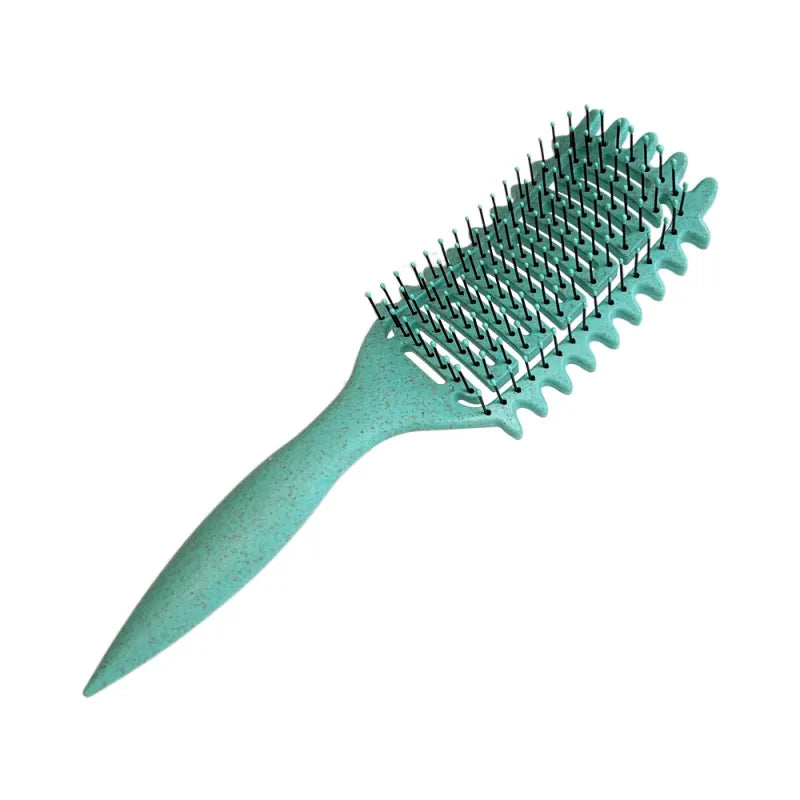 Voluminous Style Fluffy Hair Hollow Comb – Lightweight Wheat Straw Styling Brush (24.5 cm / 9.6 in)