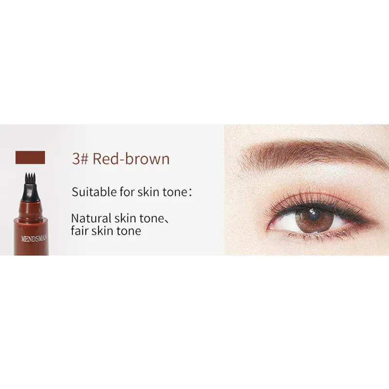 Four-Pronged Eyebrow Pencil – Waterproof, Sweat-Proof, Long-Lasting Precision Brow Pen