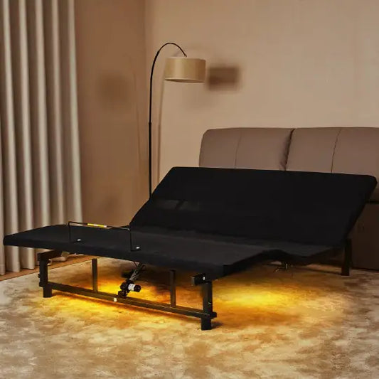 Adjustable Bed Base Frame – Queen Size | Head and Foot Incline, Wireless Remote, Zero Gravity, 4 USB Ports & Under-Bed Nightlight – Quiet Motor