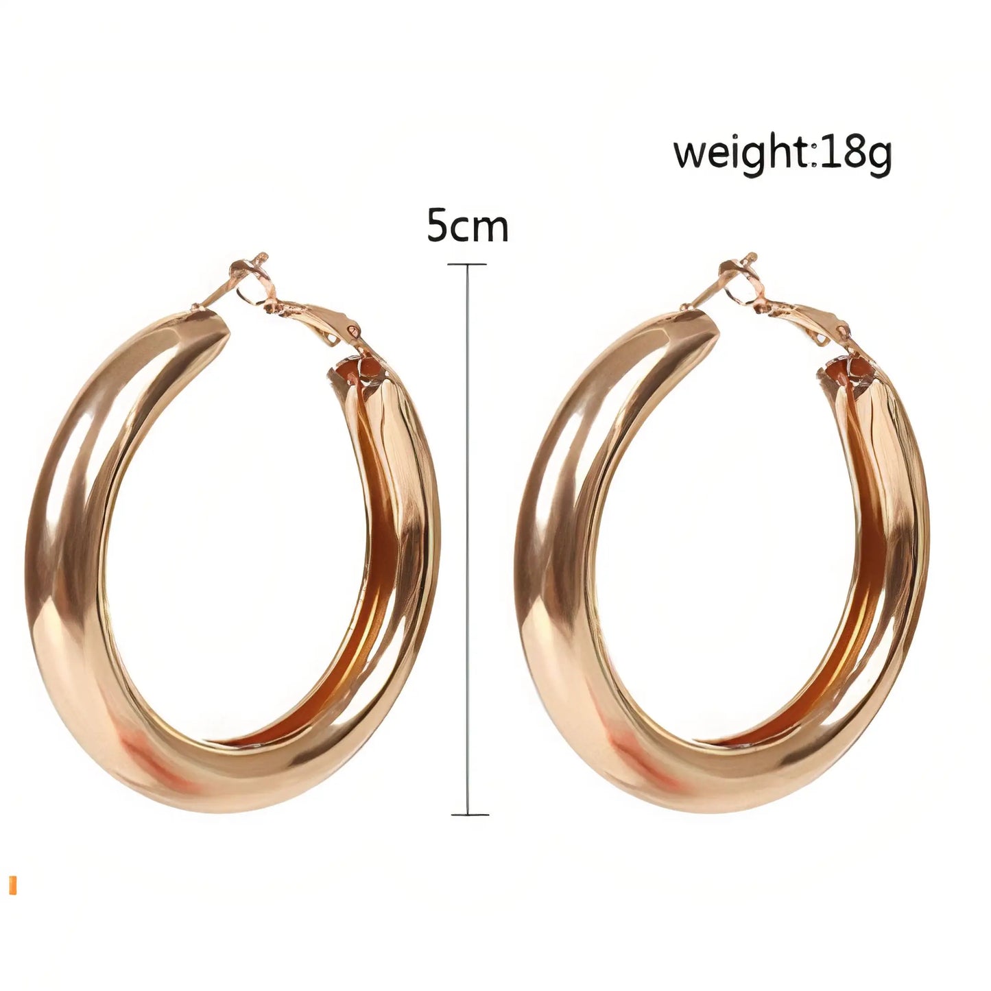 Aura Earrings – Bold Gold or Silver Plated Thick Hoop Earrings