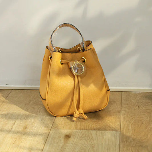 Women's Bucket Bag – First Layer Cowhide with Minimalist Design & Smart Interior Storage
