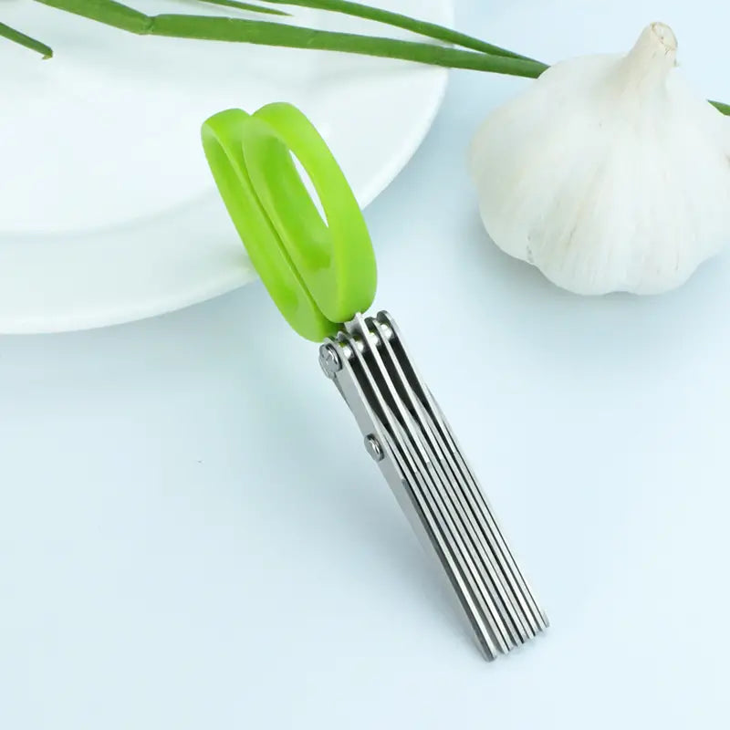 Herb Scissors – Stainless Steel Kitchen Gadget for Cutting Fresh Herbs with Precision (5.2" × 2.5")