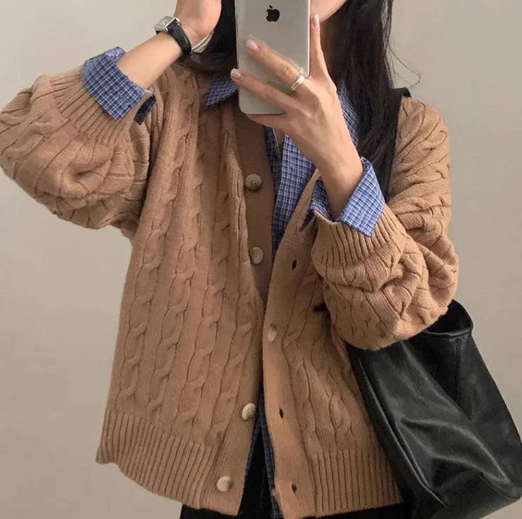 Women’s Spandex Cardigan Sweater – Flexible Fit, Open-Front Design, and Sophisticated Style (Free Size)