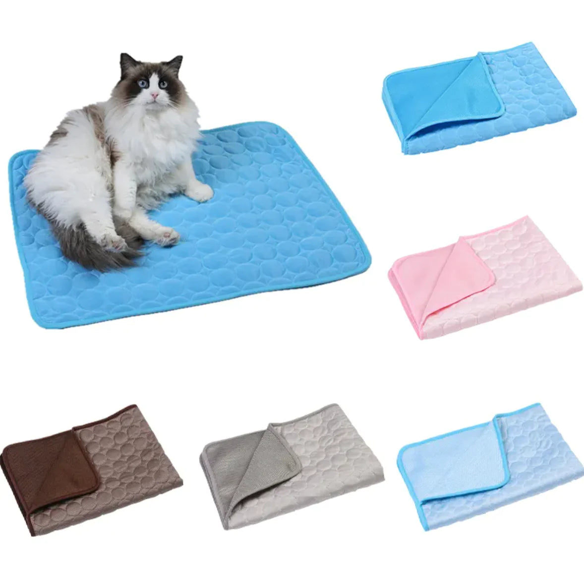 Cooling Pet Mat – Ice Silk Summer Bed for Dogs & Cats