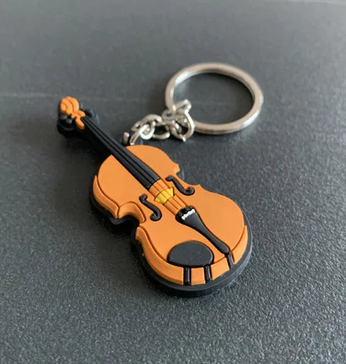 Silicone Guitar Keychain Pendant