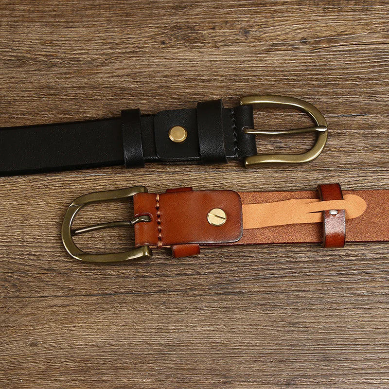 Retro Copper Buckle Men's Belt – Vintage Charm Meets Modern Style