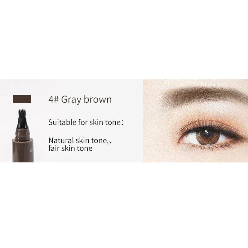 Four-Pronged Eyebrow Pencil – Waterproof, Sweat-Proof, Long-Lasting Precision Brow Pen