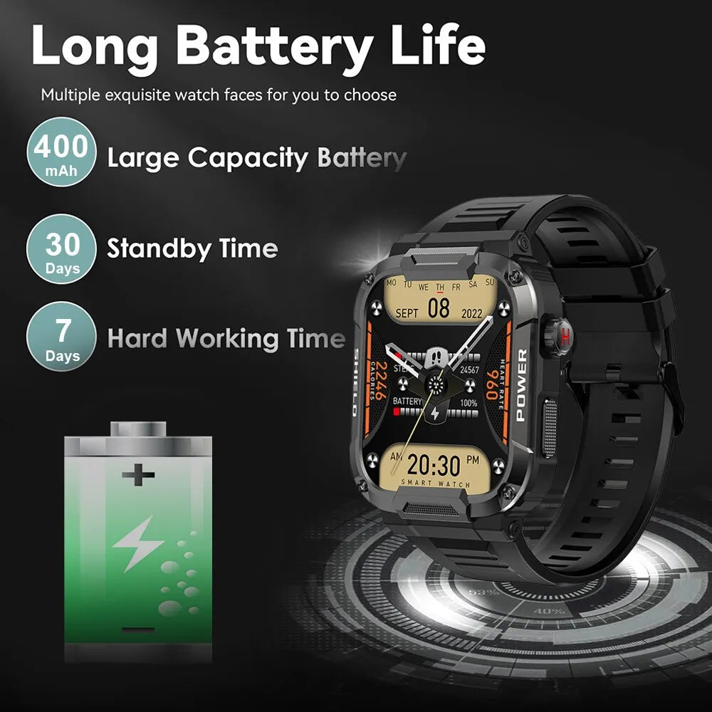 MELANDA 1.85 Outdoor Military Smart Watch: Your Ultimate Outdoor Companion
