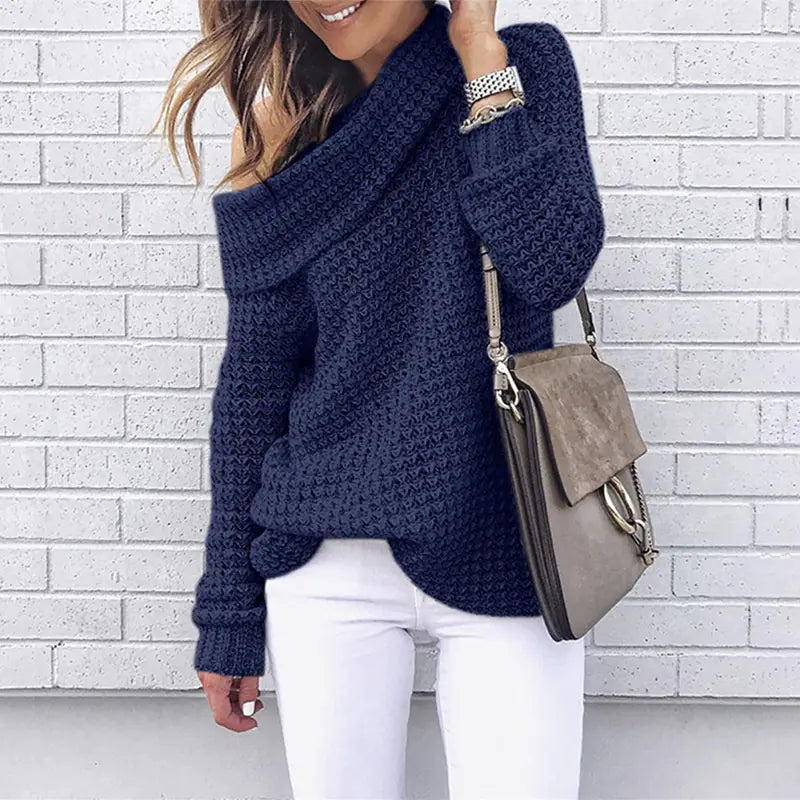 Luxurious Knitted Sweater – Loose Fit, Medium Thickness, Long Sleeves (S–XL)