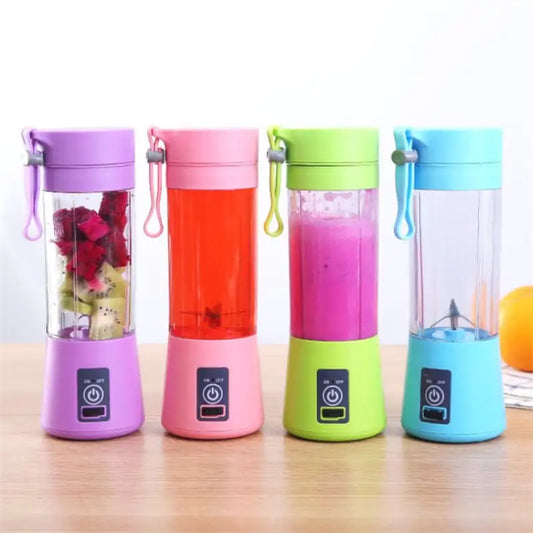 4-Leaf Cutter Head Glass Bottle Fruit Mixer – Blend, Chop & Mix with Ease
