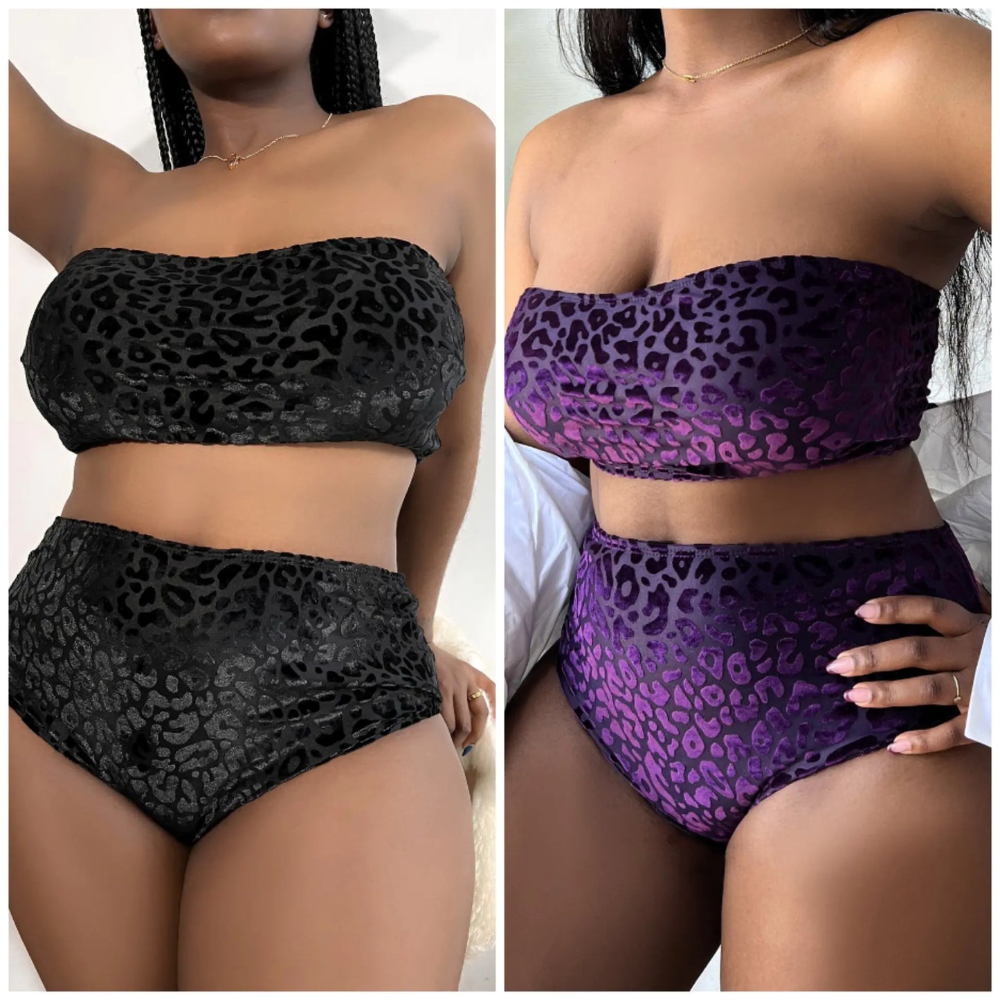 High-Waisted Two-Piece Bikini Set – Plus Size Swimwear in Vibrant Colors (0XL–4XL)