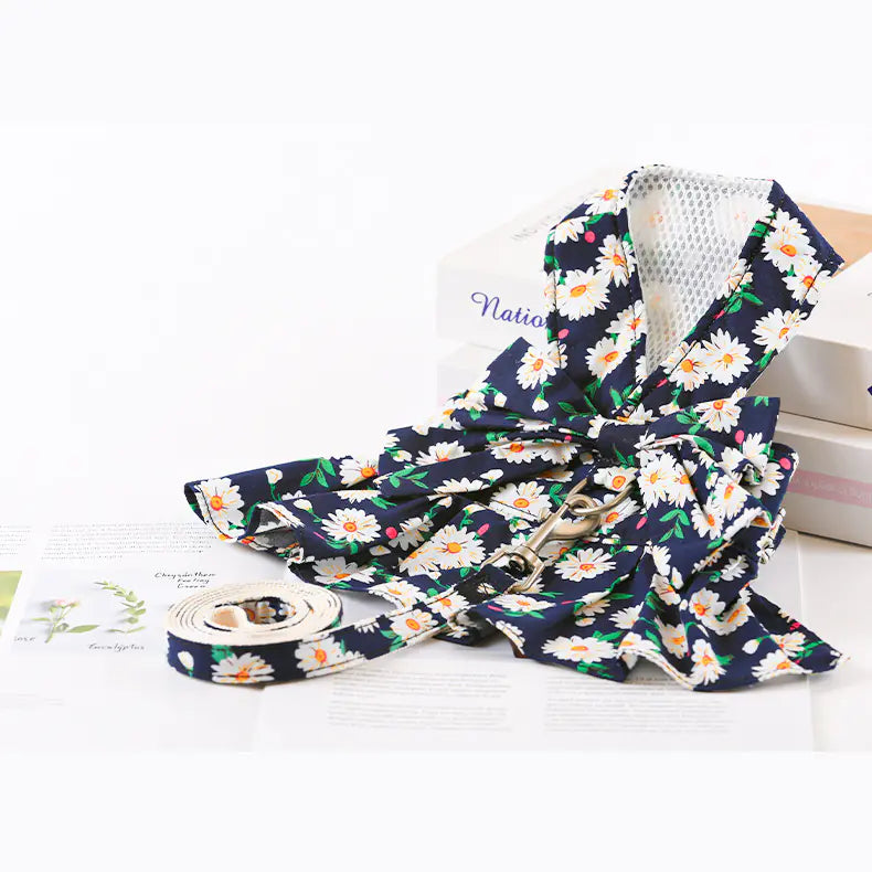 Dog Thin Princess Dress – Lightweight Summer Dog Dress with Traction Rope Design (XS to L Sizes, 3–12 lbs)