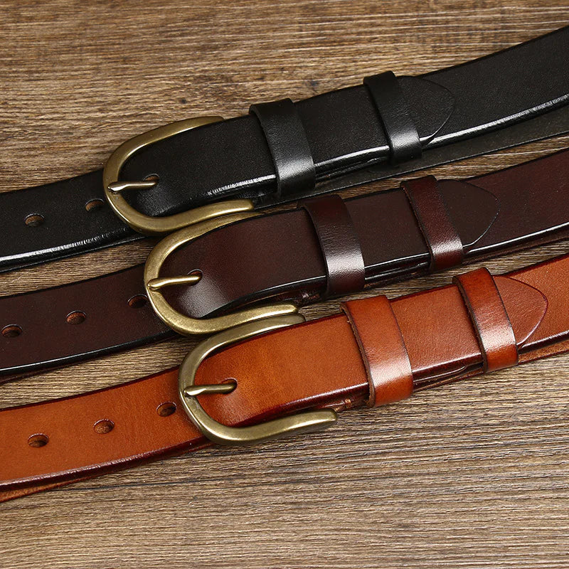 Retro Copper Buckle Men's Belt – Vintage Charm Meets Modern Style