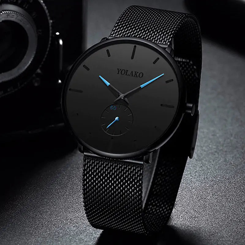 Leather Band or Stainless Mesh Watch: Sleek Sophistication for the Modern Man