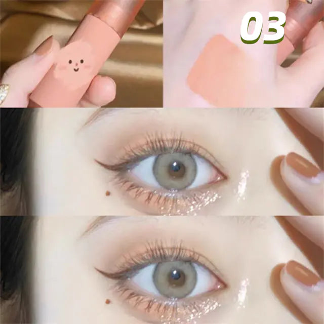 6 Colors Matte Nude Liquid Eyeshadow & Cream Blush – Dual-Purpose, Long-Lasting, Lightweight