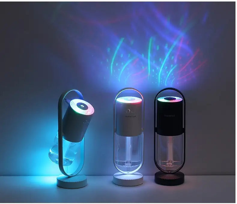 Magic Shadow USB Air Humidifier – Projection Night Light & Ultrasonic Mist Maker (200ML, Quiet <30dB, USB Powered)