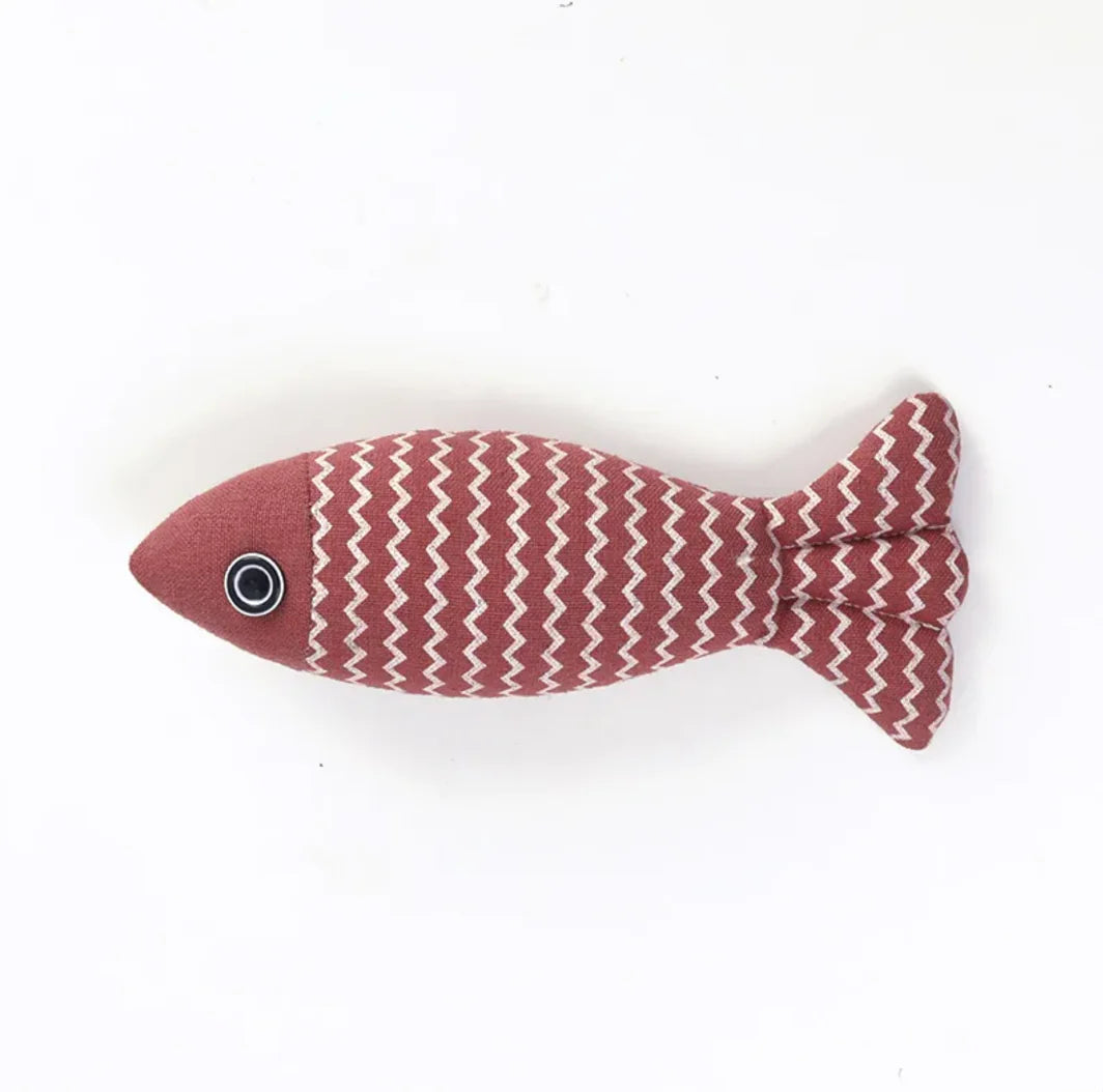 Linen Fish Cat Toy – Durable, Bite-Friendly Pillow for Feline Fun and Exercise