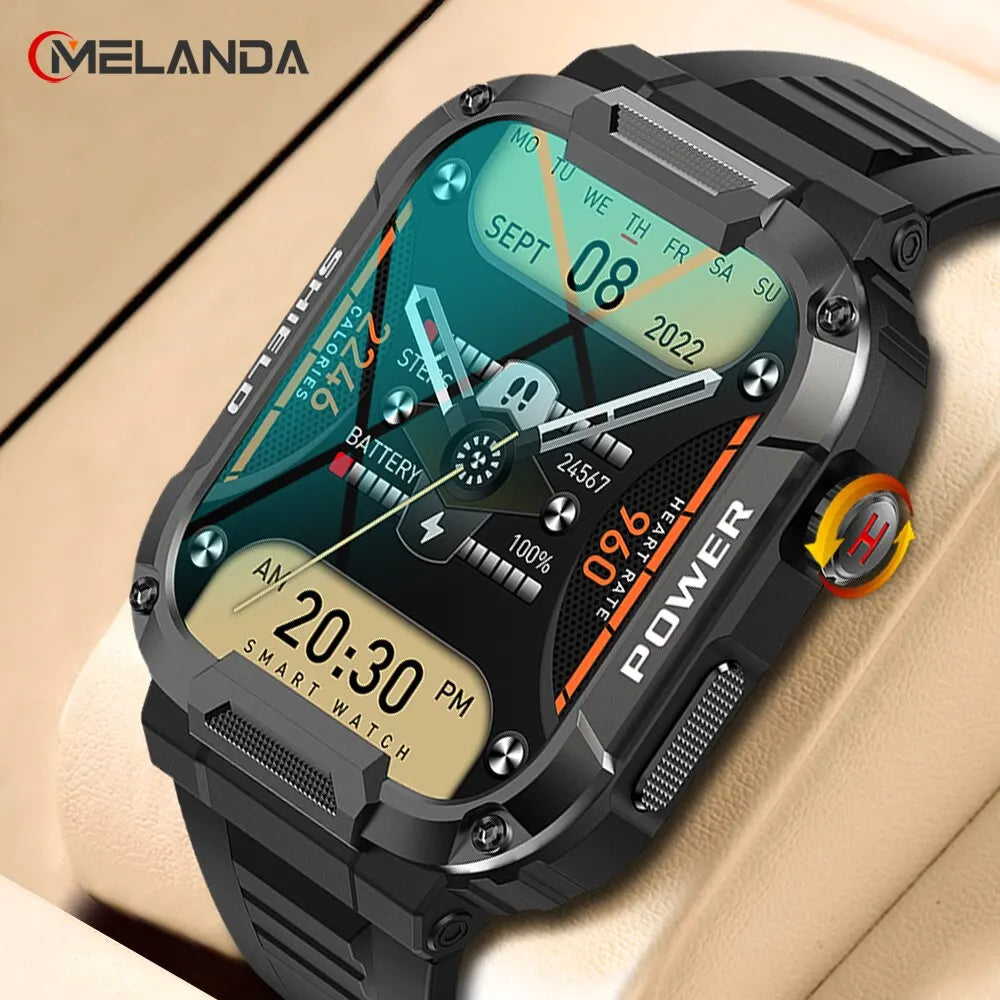 MELANDA 1.85 Outdoor Military Smart Watch: Your Ultimate Outdoor Companion