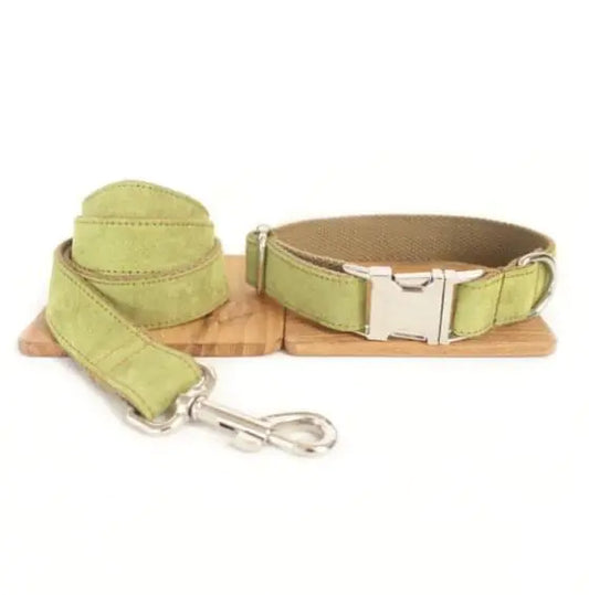 Plaid Pet Leash and Collar Set – Durable & Stylish Polyester Walking Accessory (Sizes XS–XL)