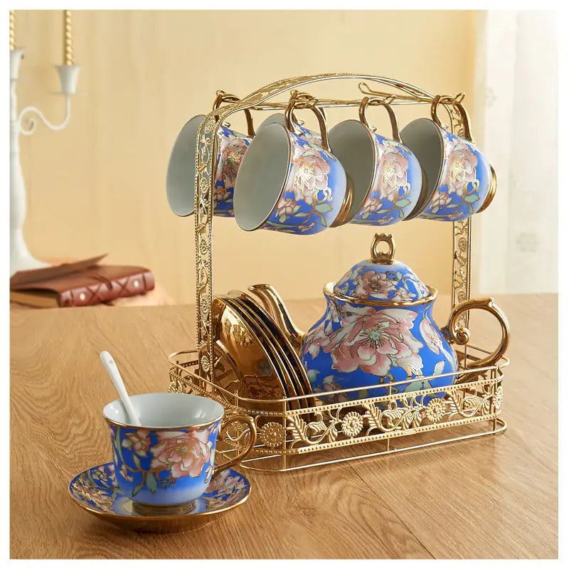 Luxury Bone China Coffee Cup & Saucer Set – 12 Elegant Glazed Designs (Gift-Ready, European Style, Durable Porcelain)