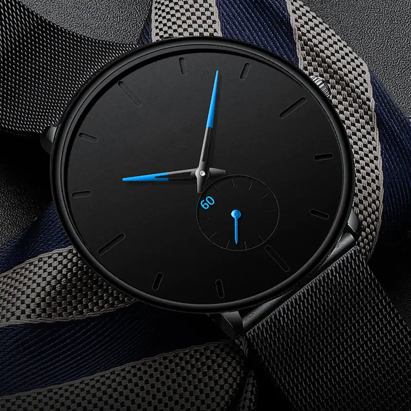 Leather Band or Stainless Mesh Watch: Sleek Sophistication for the Modern Man