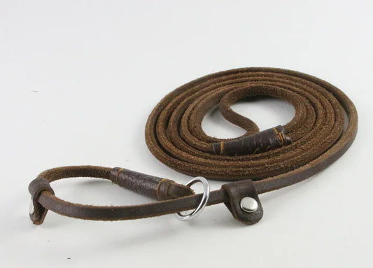 Handmade Leather Slip Lead for Small Dogs – Lightweight, Durable, and Stylish (5mm x 1.5m)