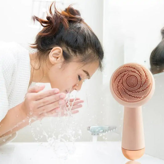 Silicone Facial Brush - Rose