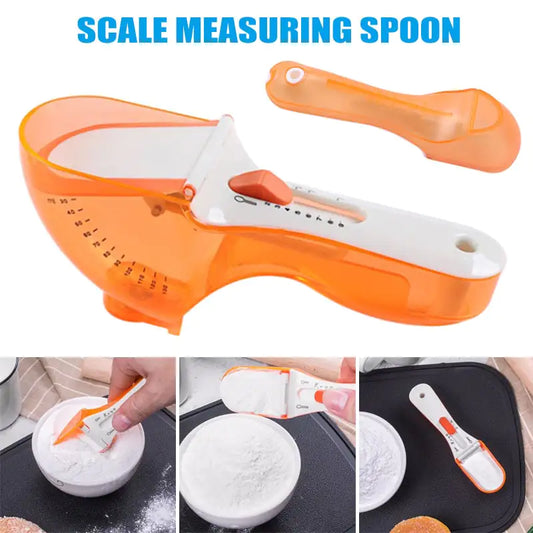 Kitchen Gadget With Magnet Adjustable Seasoning Measuring Spoon – Precision Measuring Tool for Liquids & Powders (Adjustable Sizes)
